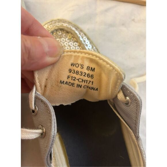 Sperry Topsider loafers silver sequins womens 8 - Picture 6 of 6